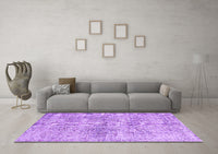 Machine Washable Abstract Purple Contemporary Rug, wshcon1315pur