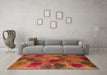 Machine Washable Abstract Orange Contemporary Area Rugs in a Living Room, wshcon1316org