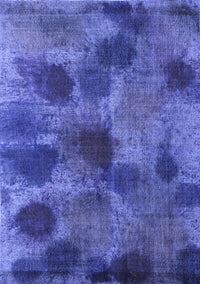 Abstract Blue Contemporary Rug, con1316blu