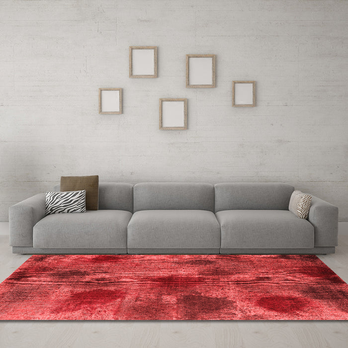 Contemporary Red Washable Rugs