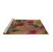 Sideview of Machine Washable Abstract Brown Contemporary Rug, wshcon1316brn