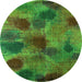 Machine Washable Abstract Green Contemporary Area Rugs, wshcon1316grn