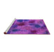 Sideview of Machine Washable Abstract Purple Contemporary Area Rugs, wshcon1316pur