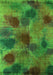 Serging Thickness of Machine Washable Abstract Green Contemporary Area Rugs, wshcon1316grn