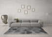 Machine Washable Abstract Gray Contemporary Rug in a Living Room,, wshcon1316gry