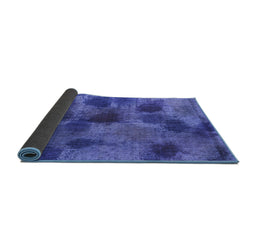 Sideview of Abstract Blue Contemporary Rug, con1316blu