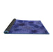 Sideview of Abstract Blue Contemporary Rug, con1316blu