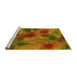 Sideview of Machine Washable Abstract Yellow Contemporary Rug, wshcon1316yw