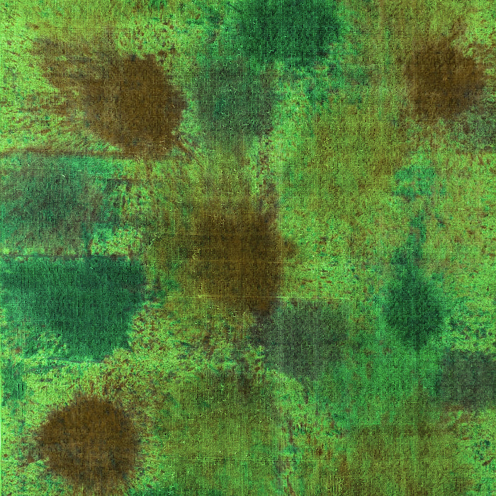 Abstract Green Contemporary Rug, con1316grn