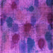 Square Machine Washable Abstract Purple Contemporary Area Rugs, wshcon1316pur