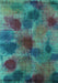 Machine Washable Abstract Turquoise Contemporary Area Rugs, wshcon1316turq