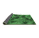 Sideview of Abstract Emerald Green Contemporary Rug, con1316emgrn