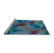 Sideview of Machine Washable Abstract Light Blue Contemporary Rug, wshcon1316lblu