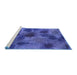 Sideview of Machine Washable Abstract Blue Contemporary Rug, wshcon1316blu