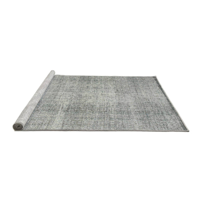 Serging Thickness of Machine Washable Contemporary Grey Gray Rug, wshcon1317