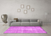 Machine Washable Abstract Pink Contemporary Rug, wshcon1317pnk