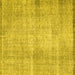 Square Abstract Yellow Contemporary Rug, con1317yw