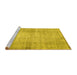 Sideview of Machine Washable Abstract Yellow Contemporary Rug, wshcon1317yw