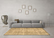 Machine Washable Abstract Brown Contemporary Rug in a Living Room,, wshcon1317brn