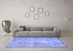 Machine Washable Abstract Blue Contemporary Rug in a Living Room, wshcon1317blu