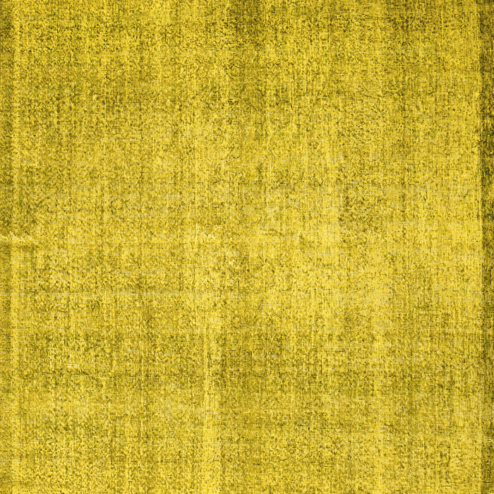 Square Machine Washable Abstract Yellow Contemporary Rug, wshcon1317yw