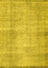 Abstract Yellow Contemporary Rug, con1317yw