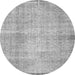 Square Abstract Gray Contemporary Rug, con1317gry