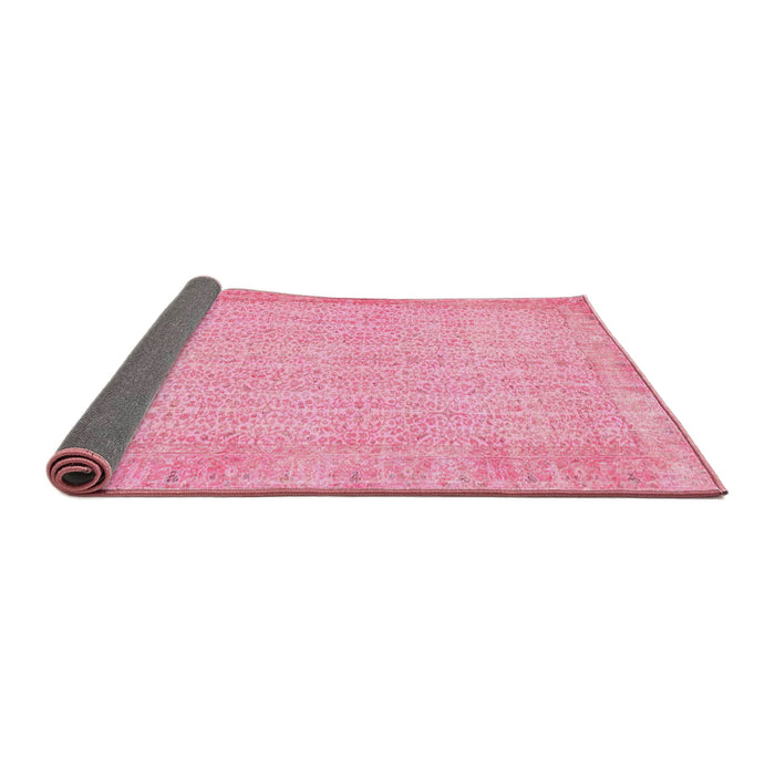 Thickness of Contemporary Dark Hot Pink Modern Rug, con1318