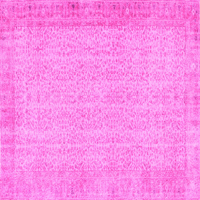 Square Abstract Pink Contemporary Rug, con1318pnk