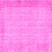 Square Abstract Pink Contemporary Rug, con1318pnk