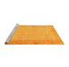 Sideview of Machine Washable Abstract Yellow Contemporary Rug, wshcon1318yw