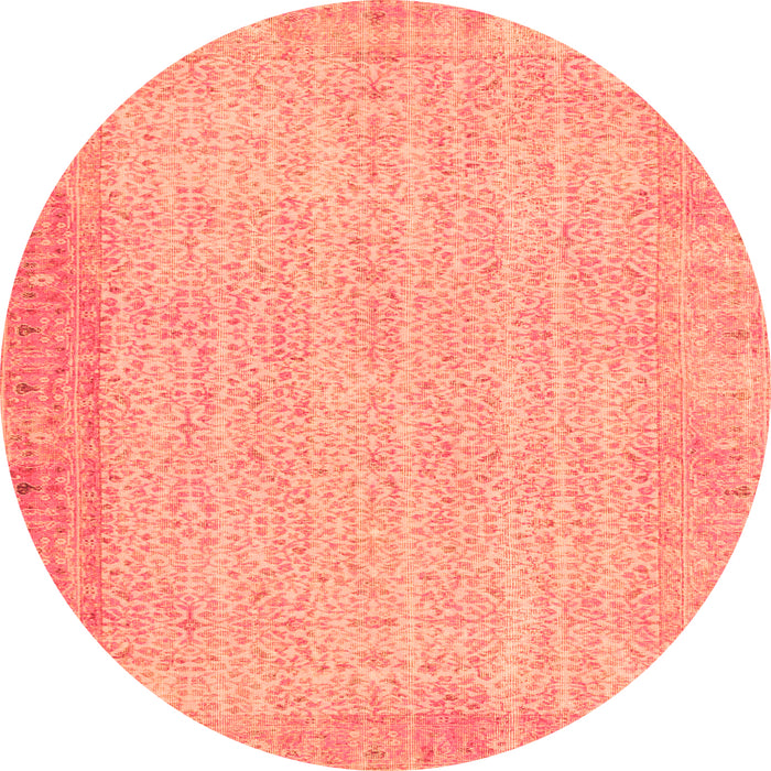 Square Abstract Orange Contemporary Rug, con1318org