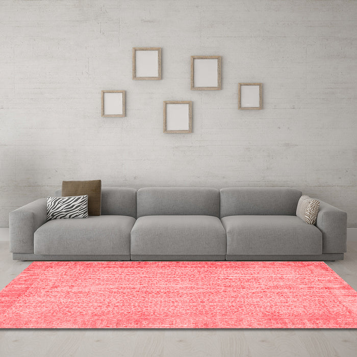 Contemporary Red Washable Rugs