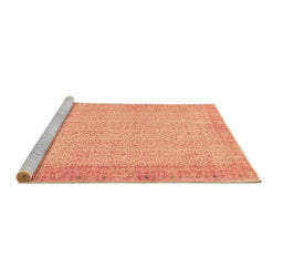Sideview of Machine Washable Abstract Brown Contemporary Rug, wshcon1318brn
