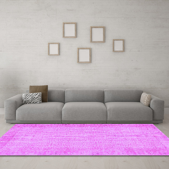 Machine Washable Abstract Purple Contemporary Area Rugs in a Living Room, wshcon1318pur