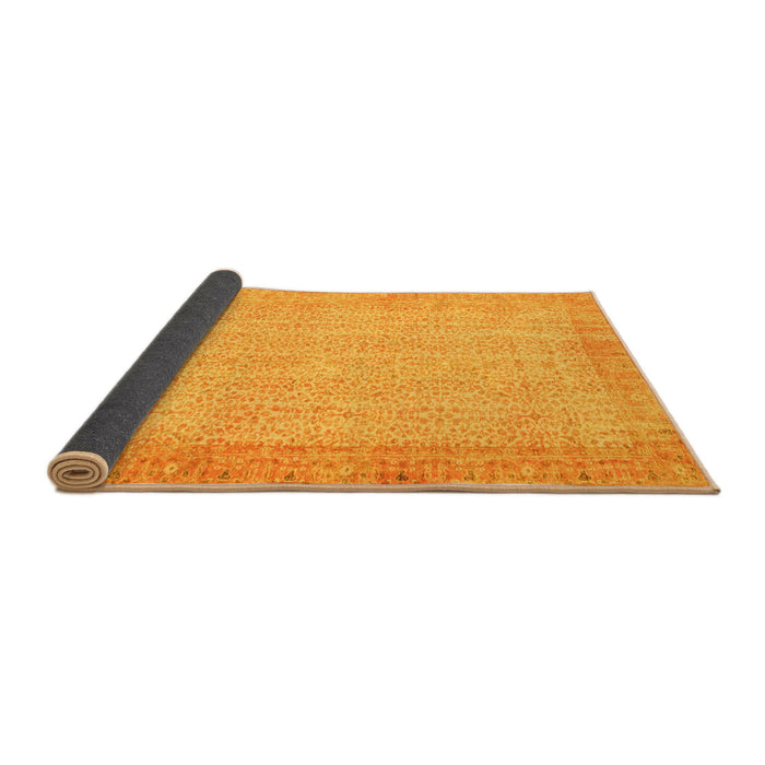 Sideview of Abstract Yellow Contemporary Rug, con1318yw