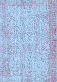 Abstract Light Blue Contemporary Rug, con1318lblu