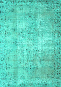 Abstract Turquoise Contemporary Rug, con1319turq