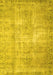 Machine Washable Abstract Yellow Contemporary Rug, wshcon1319yw