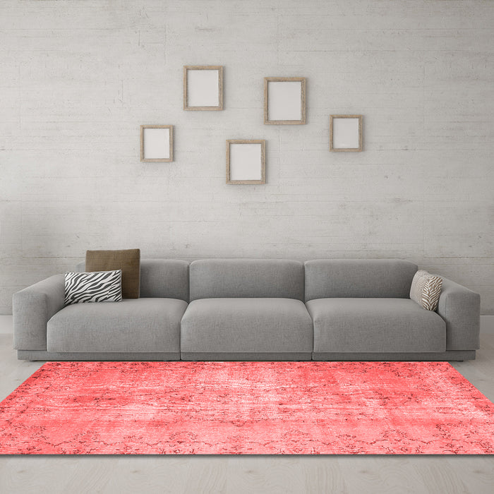 Contemporary Red Washable Rugs
