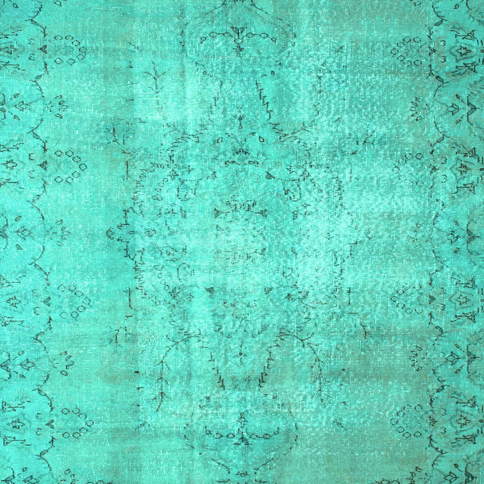 Machine Washable Abstract Turquoise Contemporary Area Rugs, wshcon1319turq