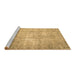 Sideview of Machine Washable Abstract Brown Contemporary Rug, wshcon1319brn