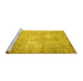 Sideview of Machine Washable Abstract Yellow Contemporary Rug, wshcon1319yw