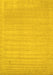 Machine Washable Solid Yellow Modern Rug, wshcon131yw