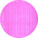 Round Solid Purple Modern Rug, con131pur