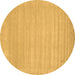 Round Solid Brown Modern Rug, con131brn