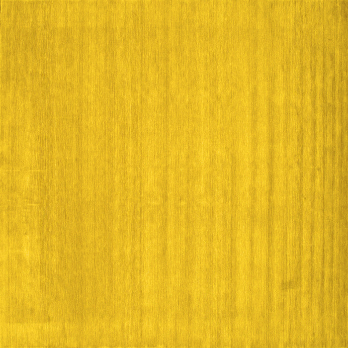 Square Solid Yellow Modern Rug, con131yw