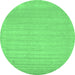 Round Solid Emerald Green Modern Rug, con131emgrn