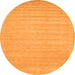 Square Solid Orange Modern Rug, con131org