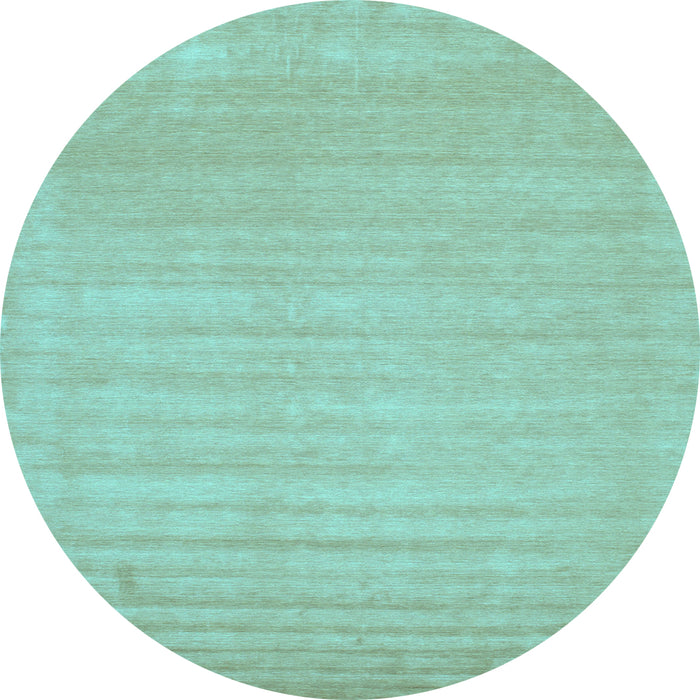 Round Solid Light Blue Modern Rug, con131lblu